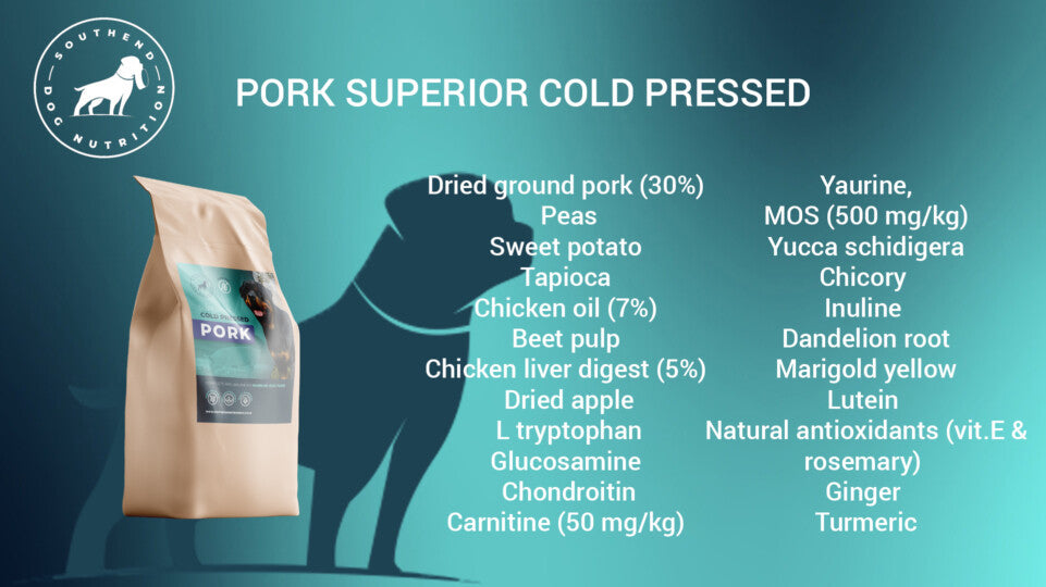 Southend Dog Nutrition Cold Pressed Pork 3kg