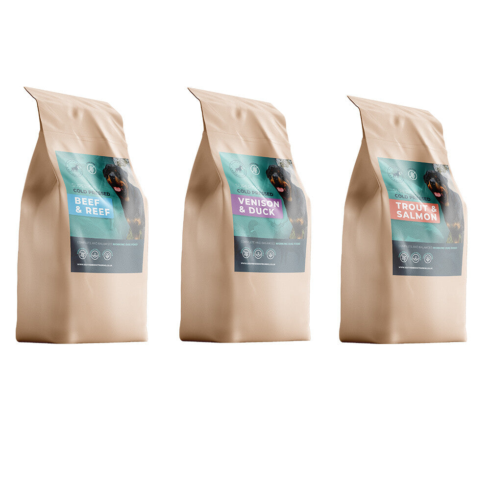 3 x 3kg – Exotic Pack – Beef and Reef – Trout and Salmon – Venison and Duck