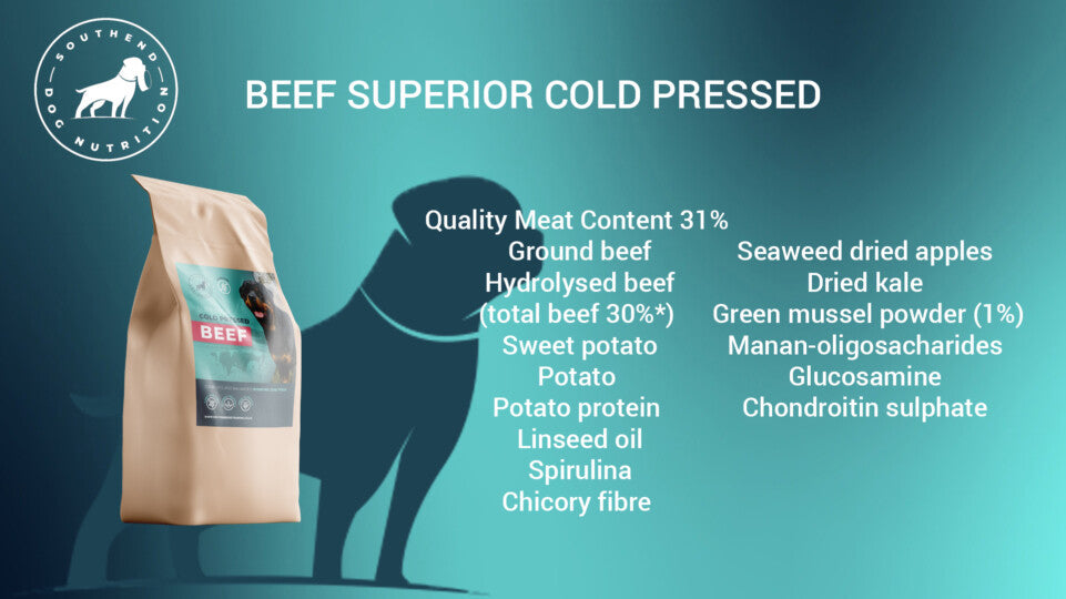 Southend Dog Nutrition Cold Pressed Beef 3kg