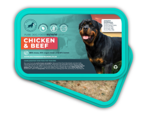 Chicken & Beef Pure Raw Dog Food 80-10-10